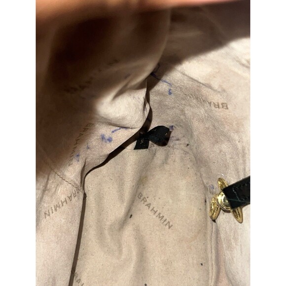 Brahmin Mini Asher Satchel Bag in Black & White Corsica - Picture 8 of 8